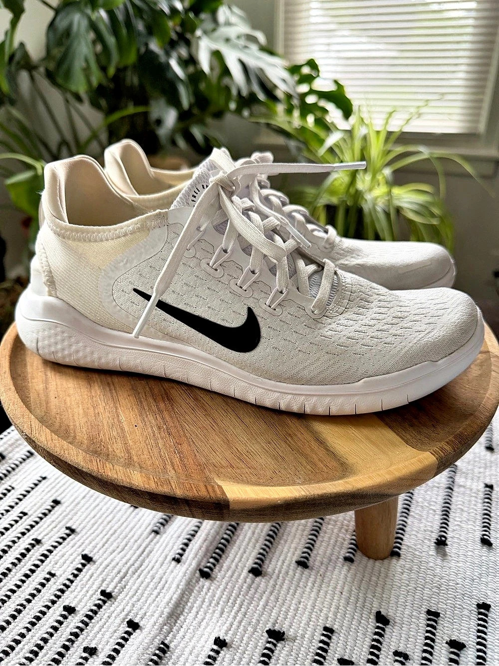 Nike Free RN 2023 Knit Sneakers White & Black US 7.5